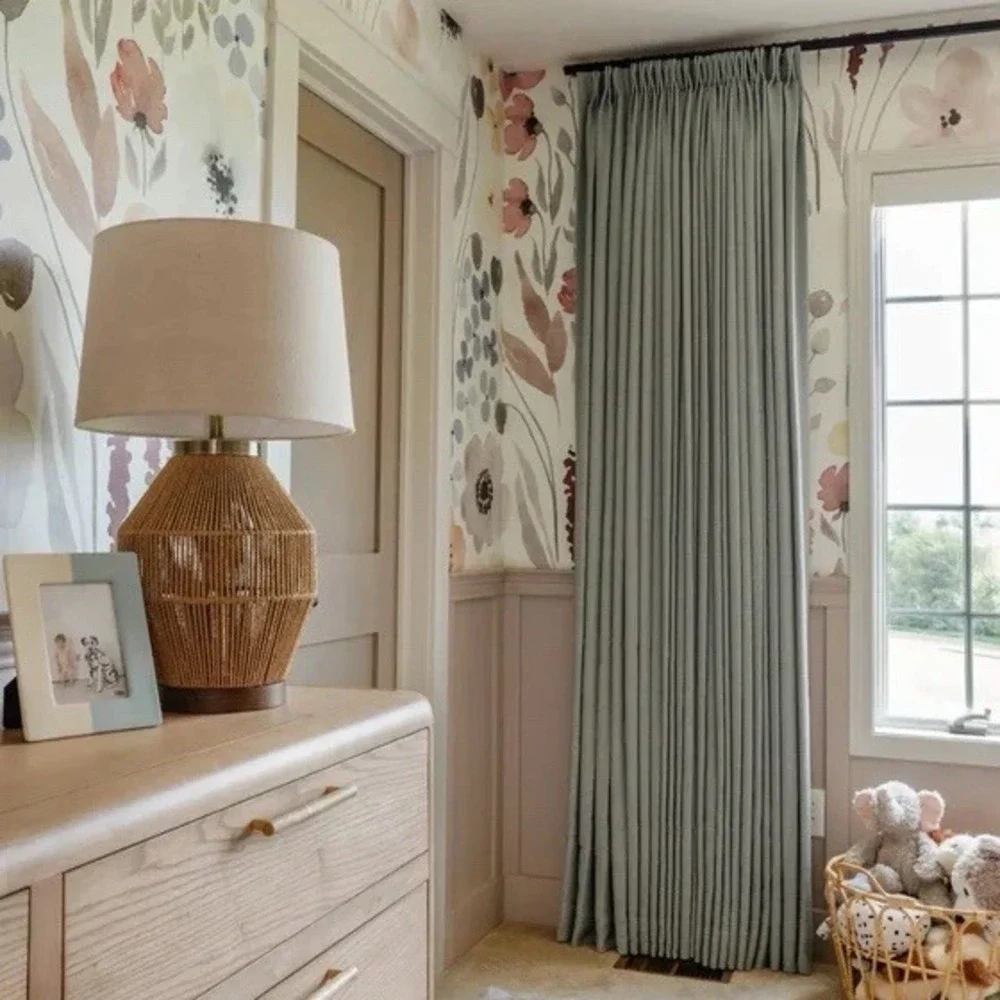 TWOPAGES Liz Linen Drape Pleated Curtains (1) 100